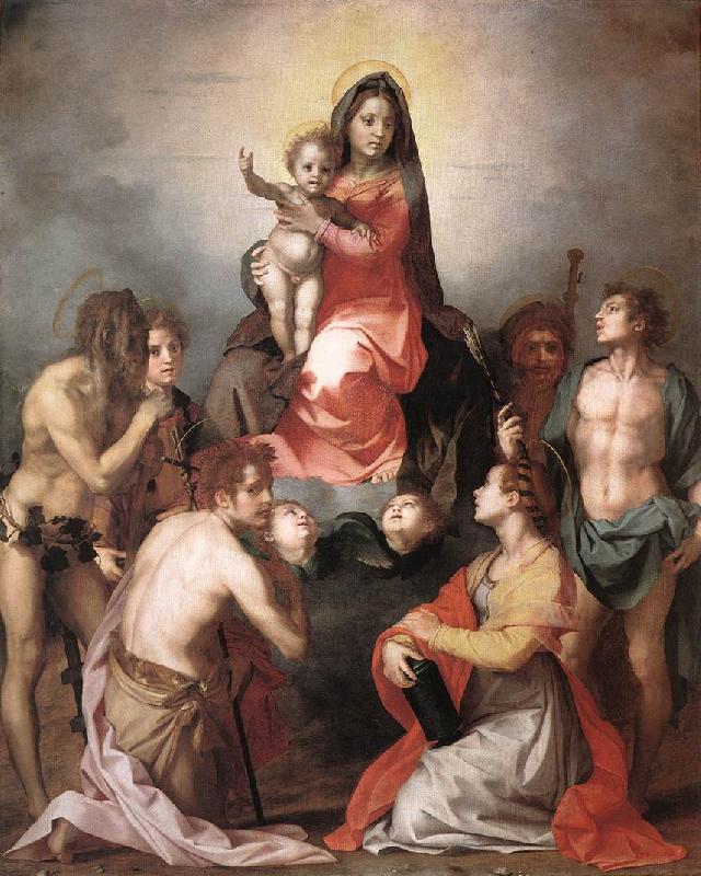 Andrea del Sarto Madonna in Glory and Saints oil painting image